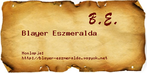 Blayer Eszmeralda névjegykártya